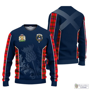 MacColl Modern Tartan Knitted Sweatshirt with Family Crest and Scottish Thistle Vibes Sport Style