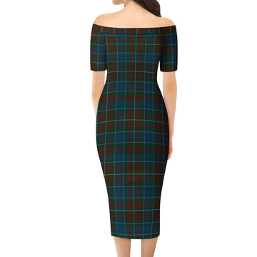 MacConnell Tartan Off Shoulder Lady Dress - Tartanvibesclothing