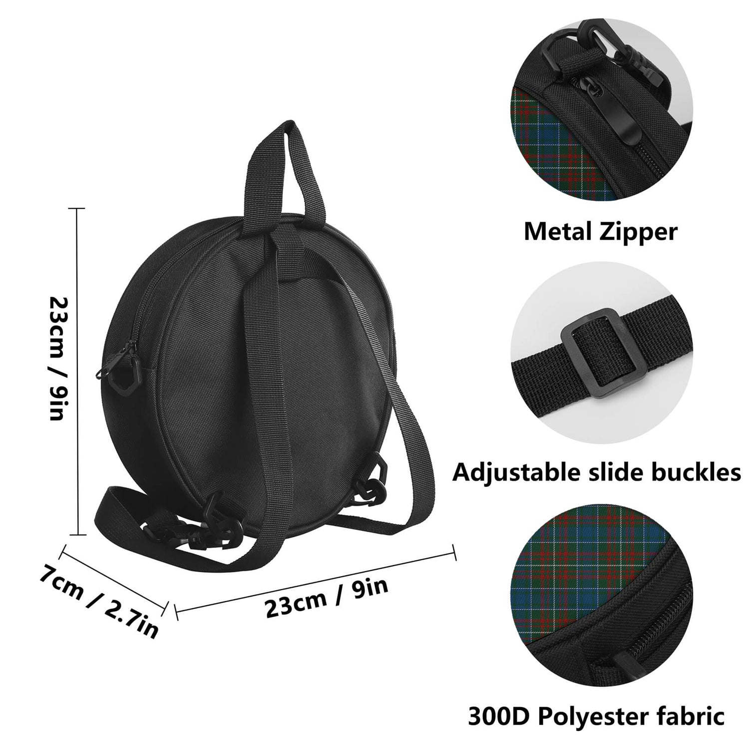 MacConnell (McConnell) Tartan Round Satchel Bags - Tartan Vibes Clothing