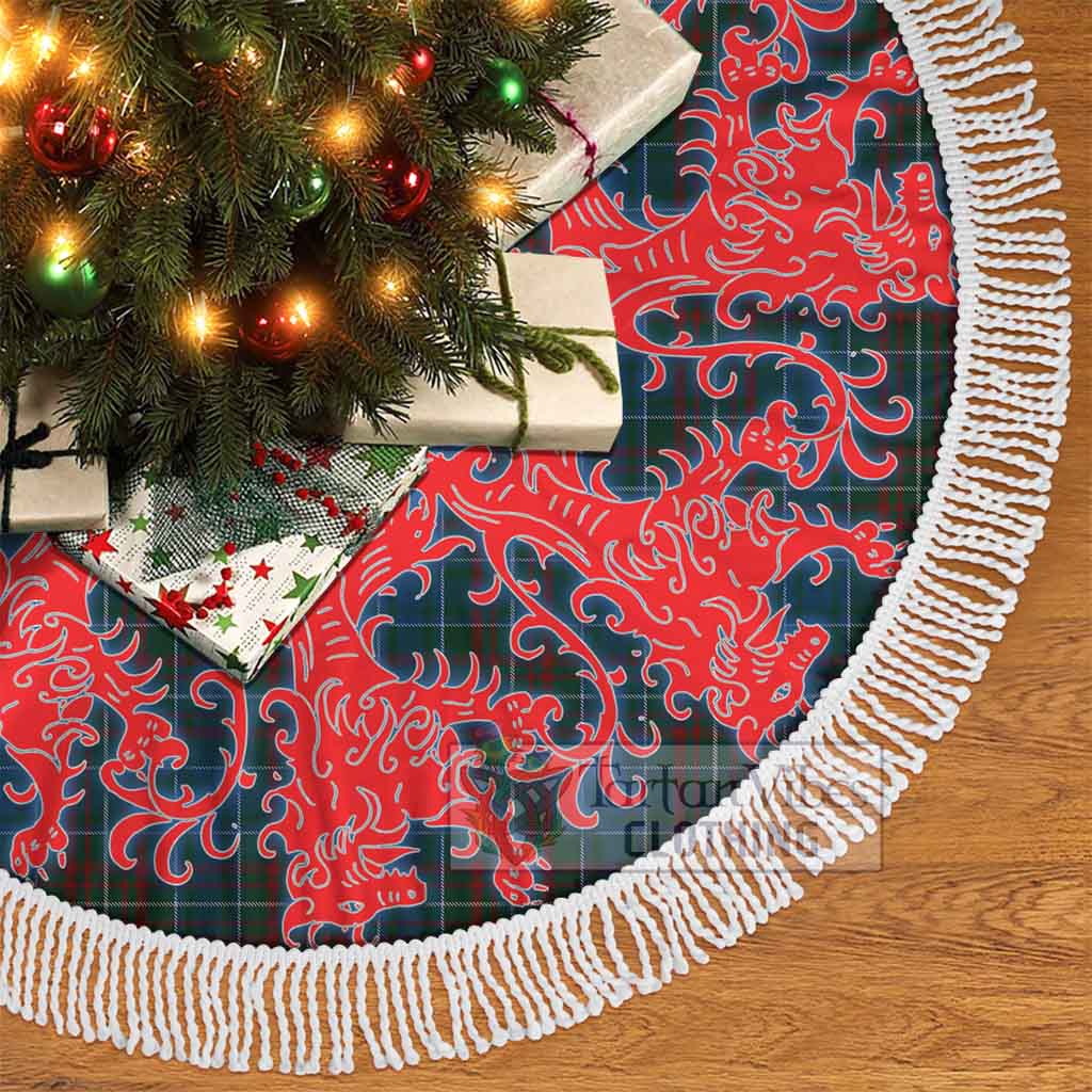 Tartan Vibes Clothing MacConnell (McConnell) Tartan Christmas Tree Skirt Lion Rampant Style