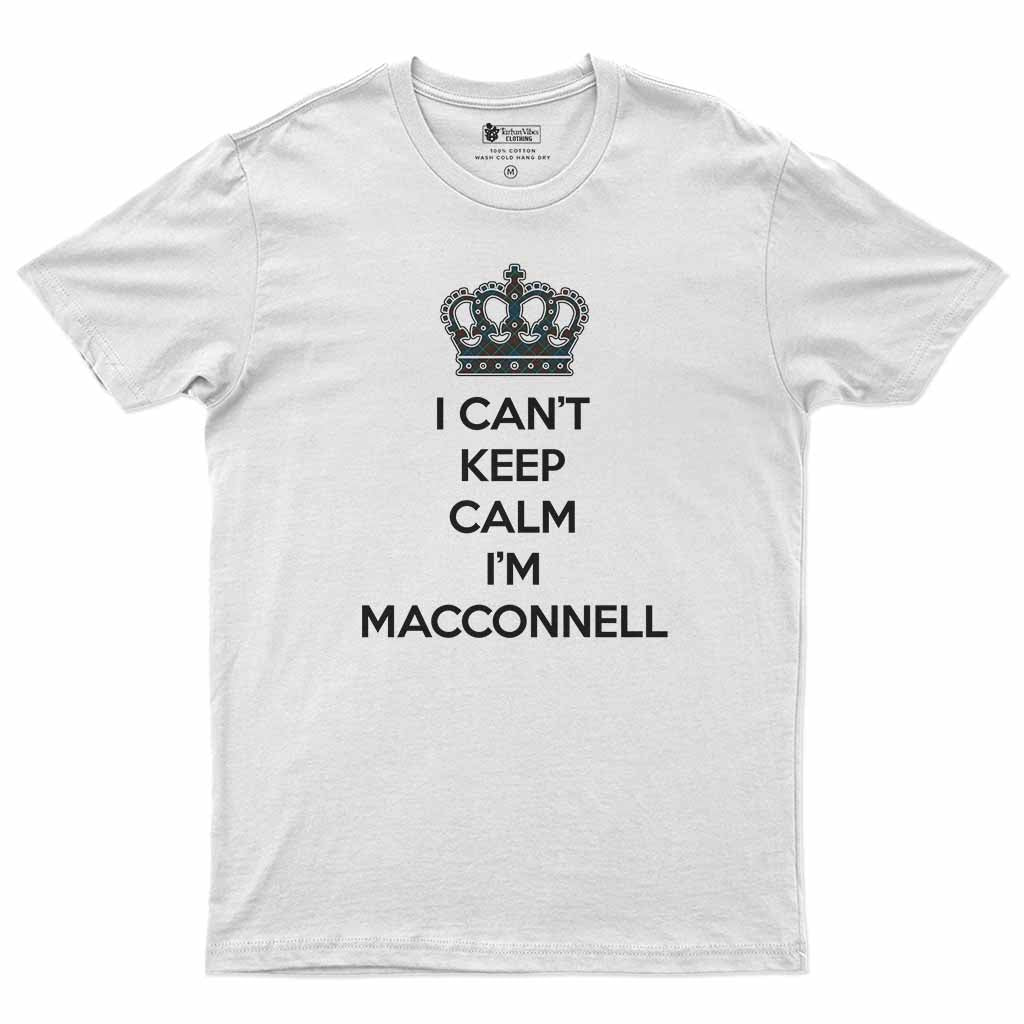 MacConnell (McConnell) Can't Keep Calm Men's T-Shirt White - Tartan Vibes Clothing
