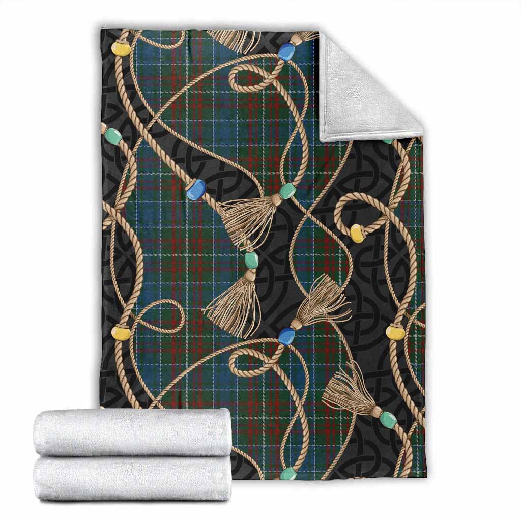 MacConnell (McConnell) Scottish Tartan Twisted Ropes Stylized Blanket X-Large 59 x 79 inches 150 x 200 cm - Tartan Vibes Clothing