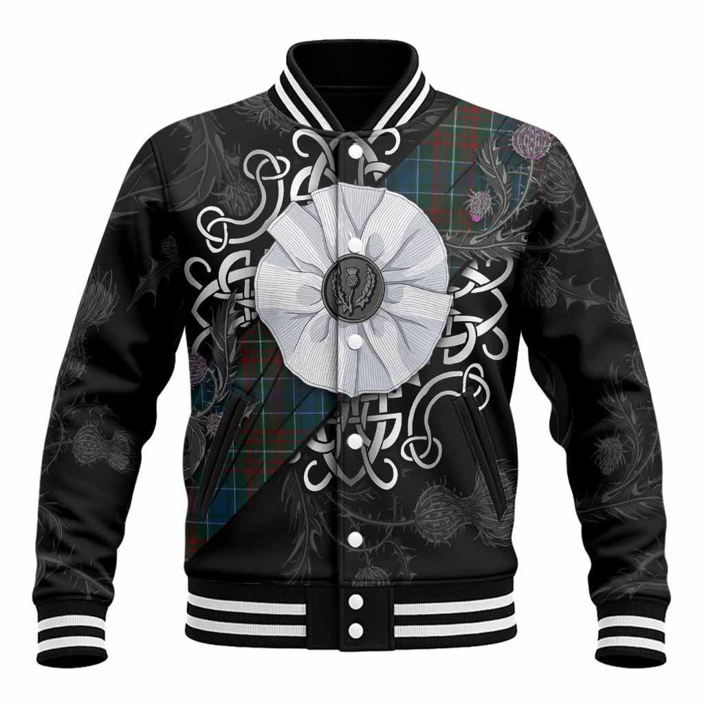 MacConnell (McConnell) Tartan Baseball Jacket Jacobite White Rose Unisex - Tartan Vibes Clothing