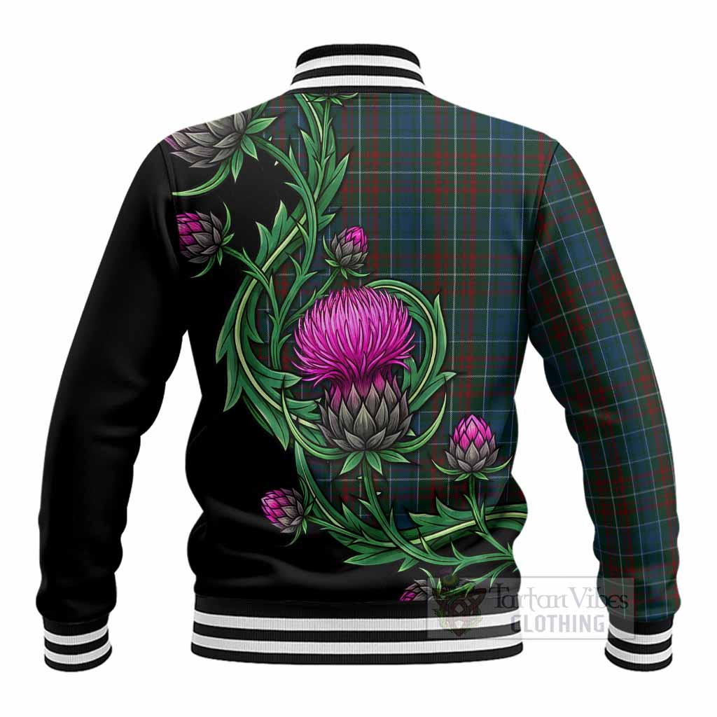 MacConnell (McConnell) Tartan Baseball Jacket Resilient Scottish Thistle - Tartan Vibes Clothing