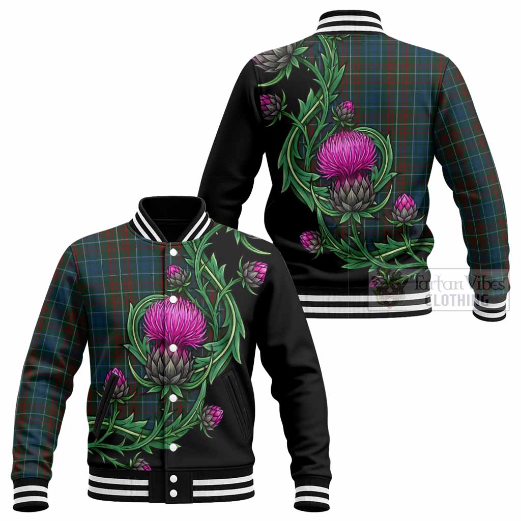 MacConnell (McConnell) Tartan Baseball Jacket Resilient Scottish Thistle - Tartan Vibes Clothing
