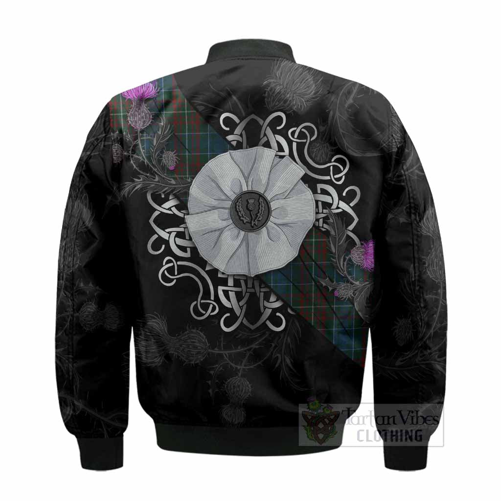 MacConnell (McConnell) Tartan Bomber Jacket Jacobite White Rose - Tartan Vibes Clothing