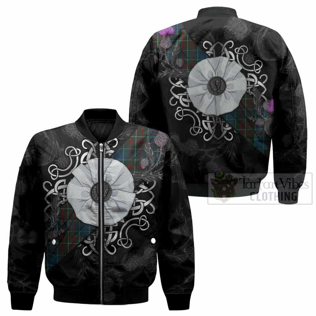 MacConnell (McConnell) Tartan Bomber Jacket Jacobite White Rose - Tartan Vibes Clothing