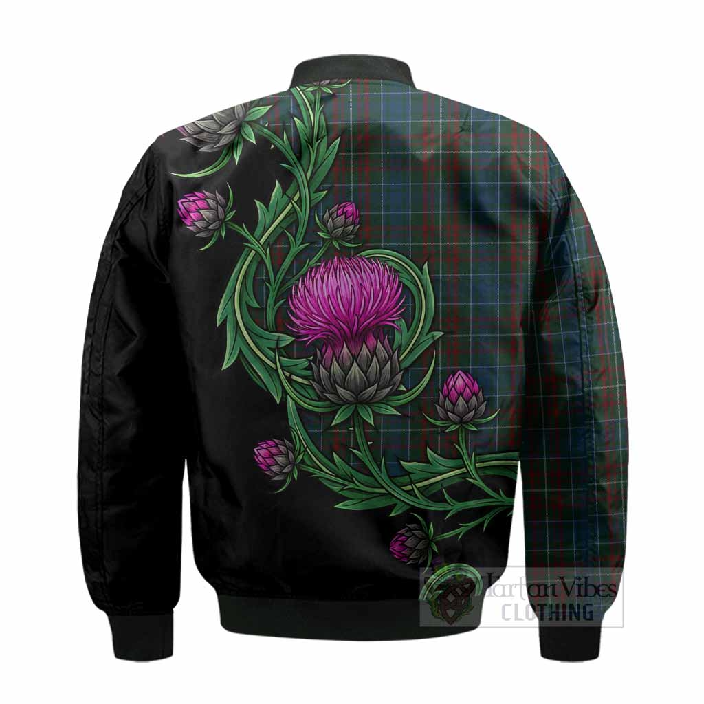 MacConnell (McConnell) Tartan Bomber Jacket Resilient Scottish Thistle - Tartan Vibes Clothing