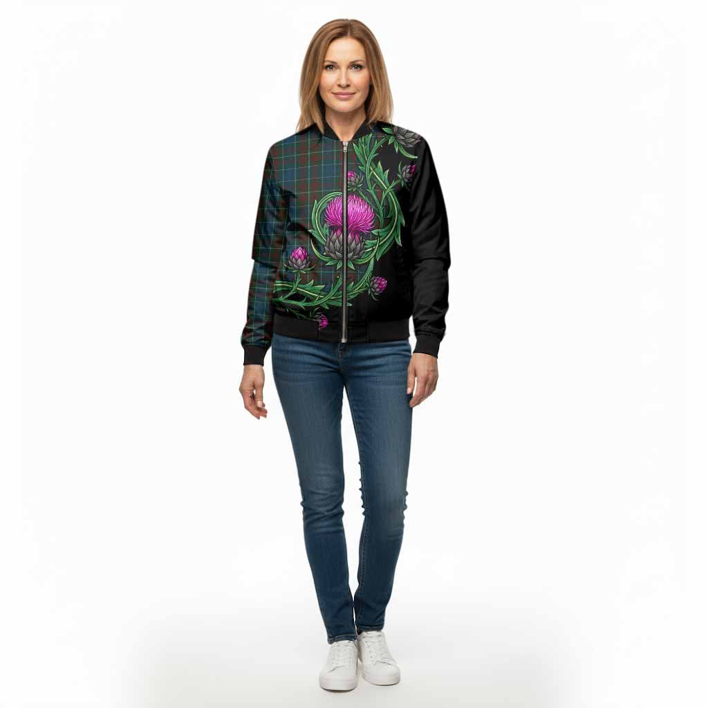MacConnell (McConnell) Tartan Bomber Jacket Resilient Scottish Thistle - Tartan Vibes Clothing