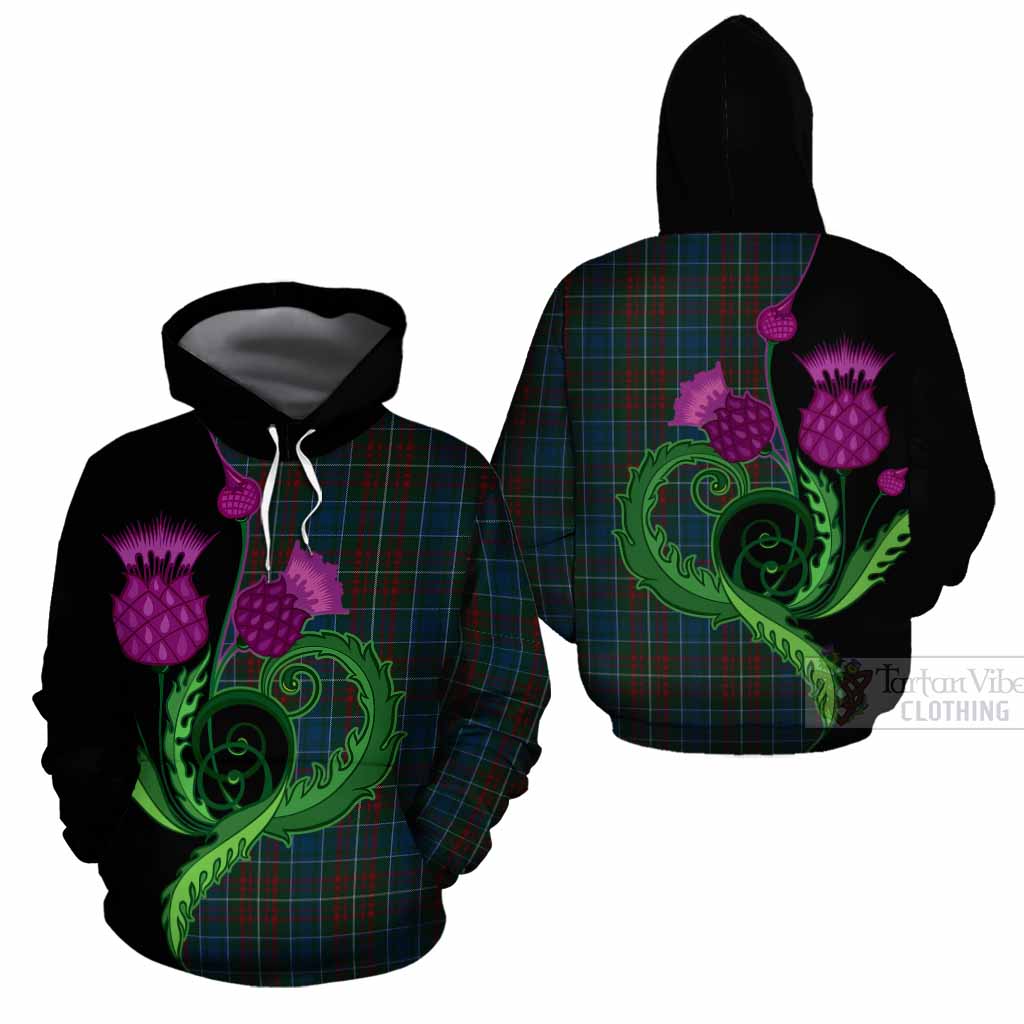 MacConnell (McConnell) Tartan Cotton Hoodie Traditional Scottish Thistle