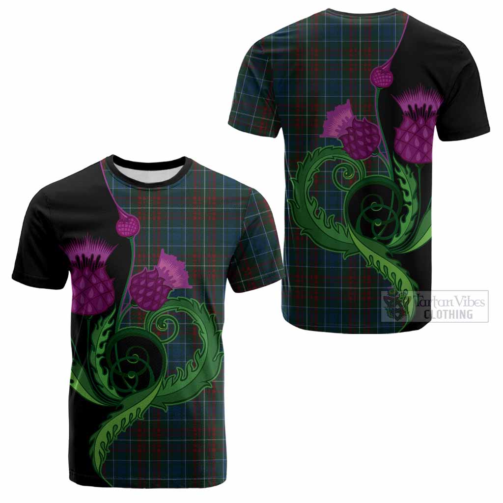 MacConnell (McConnell) Tartan Cotton T-shirt Traditional Scottish Thistle