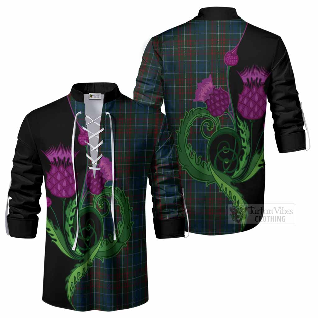 MacConnell (McConnell) Tartan Ghillie Shirt Traditional Scottish Thistle