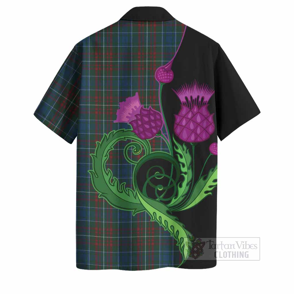MacConnell (McConnell) Tartan Hawaiian Shirt Traditional Scottish Thistle