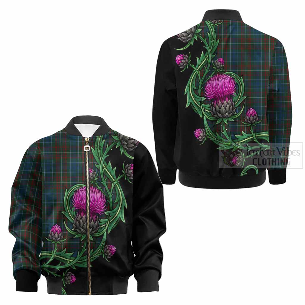 MacConnell (McConnell) Tartan Kid Bomber Jacket Resilient Scottish Thistle - Tartan Vibes Clothing