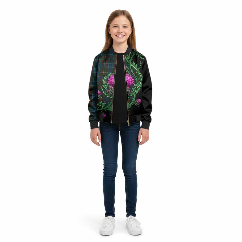 MacConnell (McConnell) Tartan Kid Bomber Jacket Resilient Scottish Thistle - Tartan Vibes Clothing