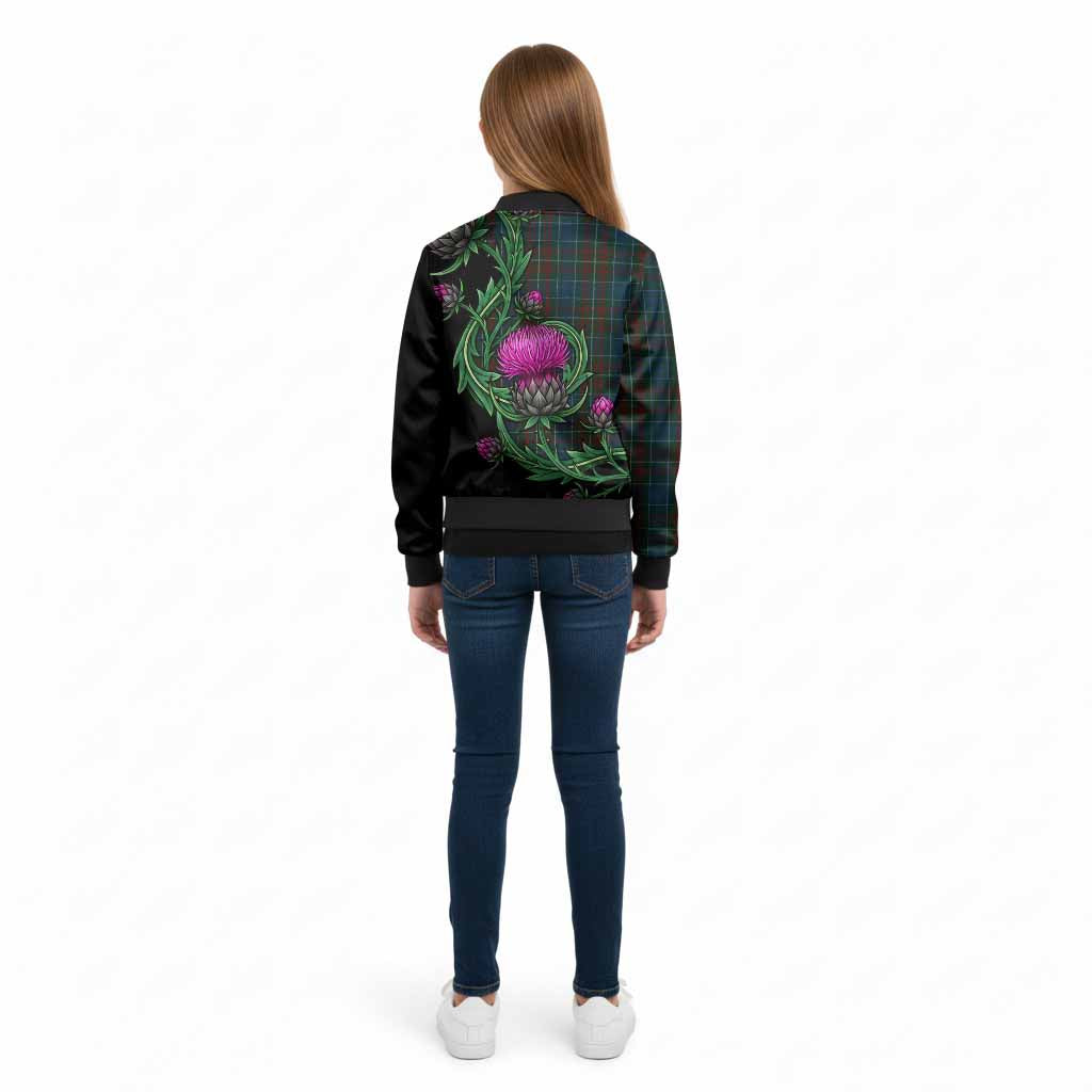 MacConnell (McConnell) Tartan Kid Bomber Jacket Resilient Scottish Thistle - Tartan Vibes Clothing