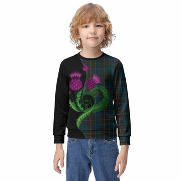 MacConnell (McConnell) Tartan Kid Knitted Sweatshirt Traditional Scottish Thistle