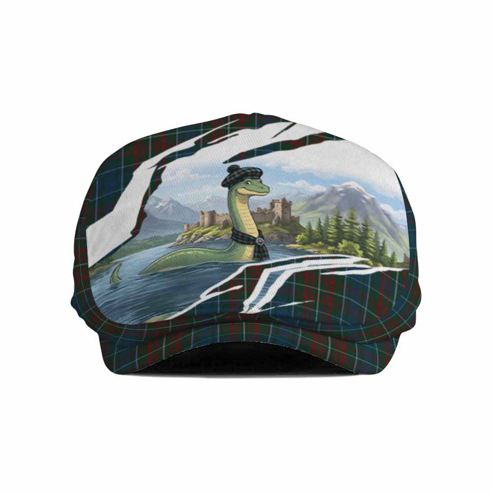 MacConnell (McConnell) Tartan Loch Ness Monster Scottish Heritage Art Flat Cap, Jeff Cap