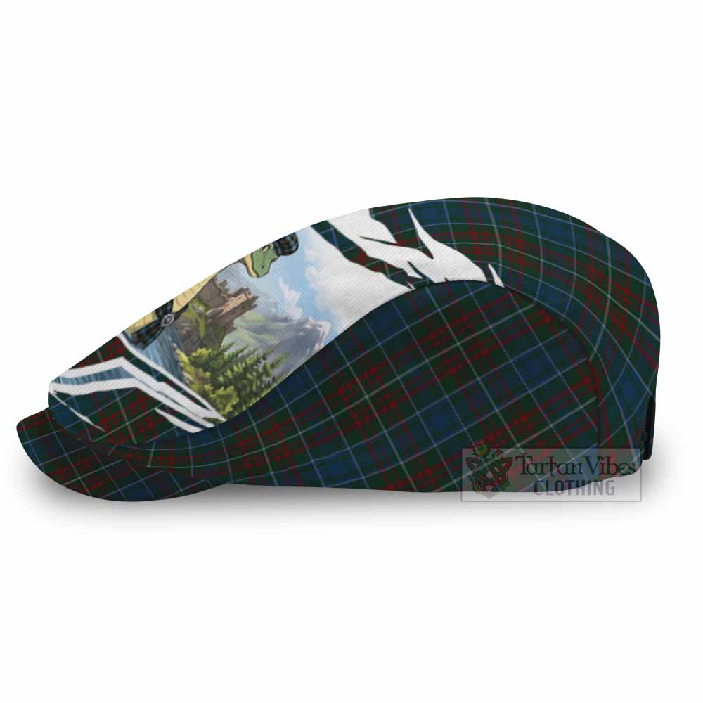 MacConnell (McConnell) Tartan Loch Ness Monster Scottish Heritage Art Flat Cap, Jeff Cap