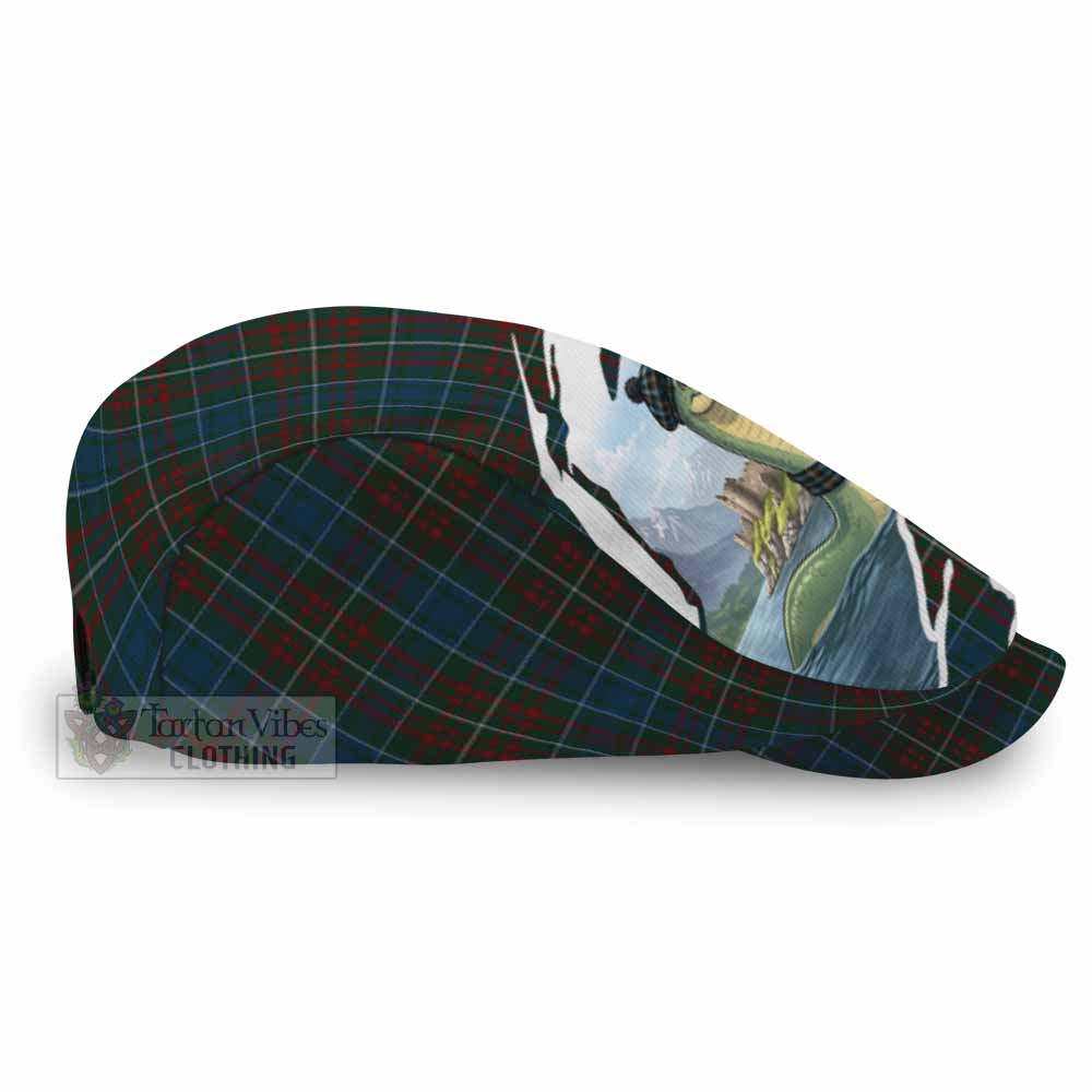 MacConnell (McConnell) Tartan Loch Ness Monster Scottish Heritage Art Flat Cap, Jeff Cap