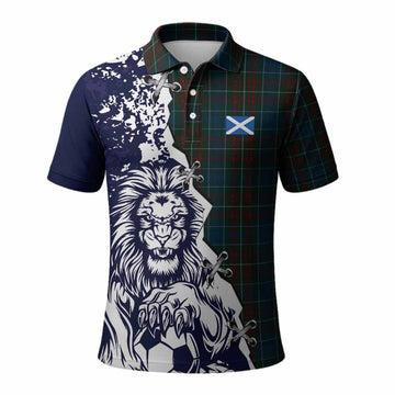 MacConnell (McConnell) Tartan Scottish Polo Shirt Angry Lion With Soccer Ball Style