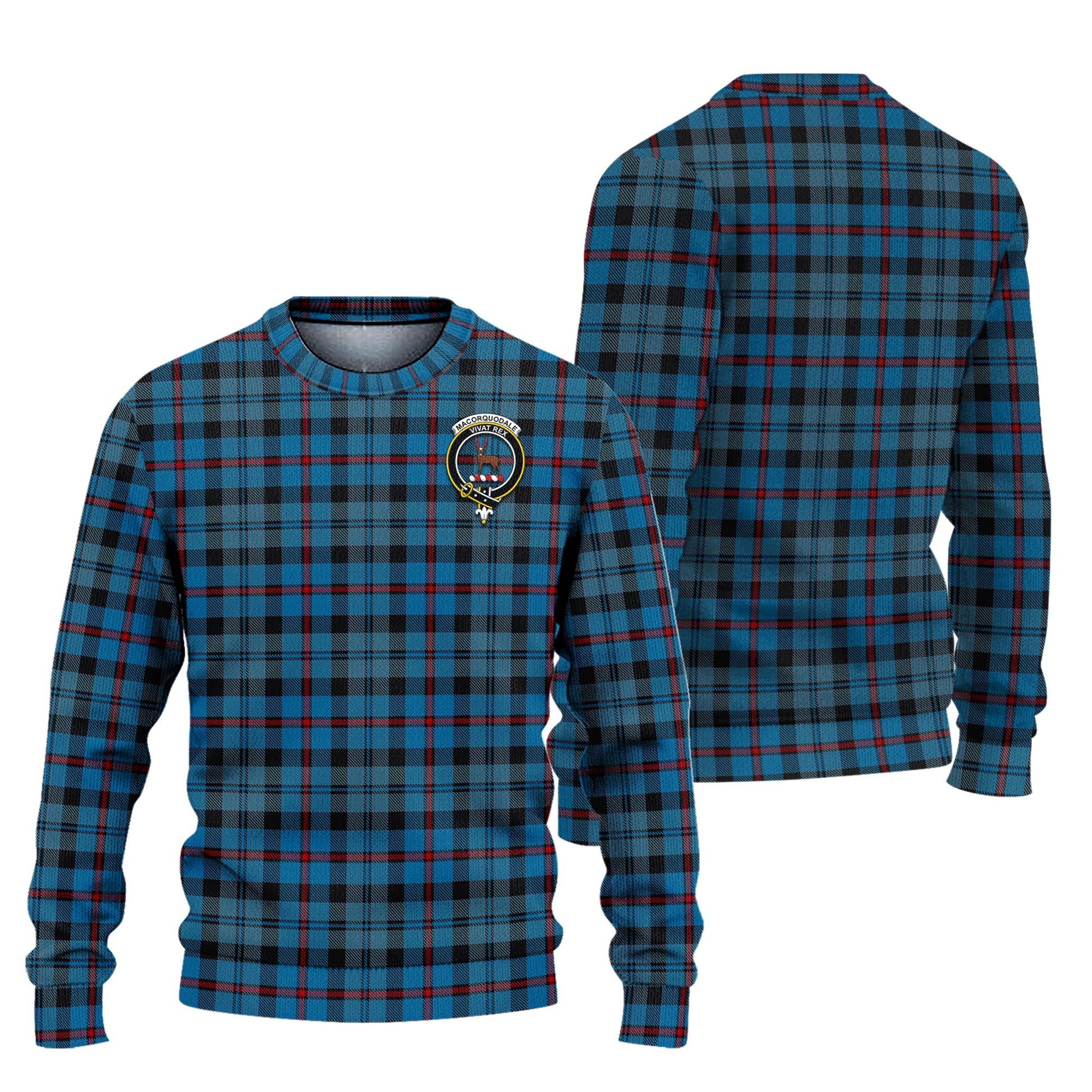 MacCorquodale (McCorquodale) Tartan Ugly Sweater with Family Crest Unisex - Tartan Vibes Clothing