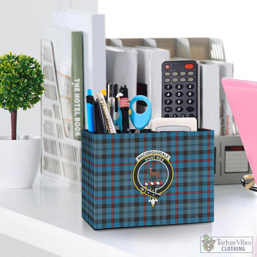 MacCorquodale (McCorquodale) Tartan Pen Holder with Family Crest One Size 5.9"(L)*2.7"(W)*4.3"(H) - Tartan Vibes Clothing