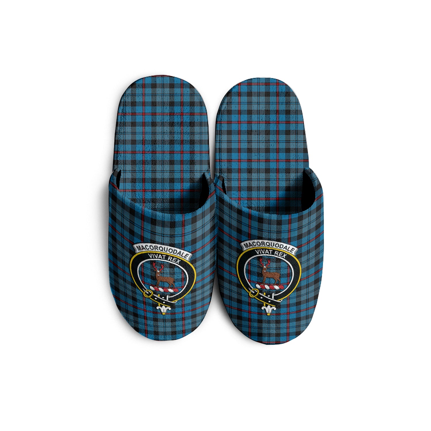 MacCorquodale (McCorquodale) Tartan Home Slippers with Family Crest KIDS - Tartan Vibes Clothing