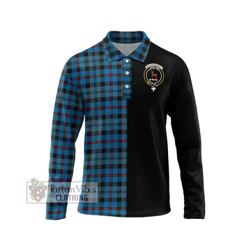 MacCorquodale (McCorquodale) Tartan Long Sleeve Polo Shirt with Family Crest and Half Of Me Style Unisex - Tartan Vibes Clothing