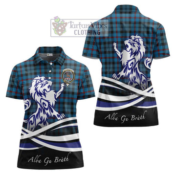MacCorquodale (McCorquodale) Tartan Women's Polo Shirt with Alba Gu Brath Regal Lion Emblem Women - Tartan Vibes Clothing