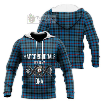 MacCorquodale (McCorquodale) Tartan Knitted Hoodie with Family Crest DNA In Me Style Unisex Knitted Pullover Hoodie - Tartan Vibes Clothing