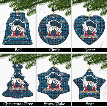 MacCorquodale (McCorquodale) Tartan Christmas Ceramic Ornaments with Scottish Gnome Playing Bagpipes Ceramic - Tartan Vibes Clothing