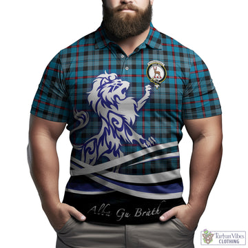 MacCorquodale (McCorquodale) Tartan Polo Shirt with Alba Gu Brath Regal Lion Emblem Kid - Tartan Vibes Clothing