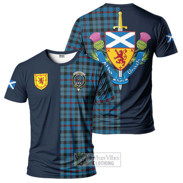 MacCorquodale (McCorquodale) Tartan T-Shirt Alba with Scottish Lion Royal Arm Half Style Kid's Shirt - Tartan Vibes Clothing