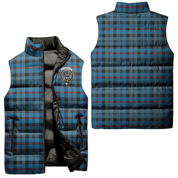 MacCorquodale (McCorquodale) Tartan Sleeveless Puffer Jacket with Family Crest Unisex - Tartan Vibes Clothing
