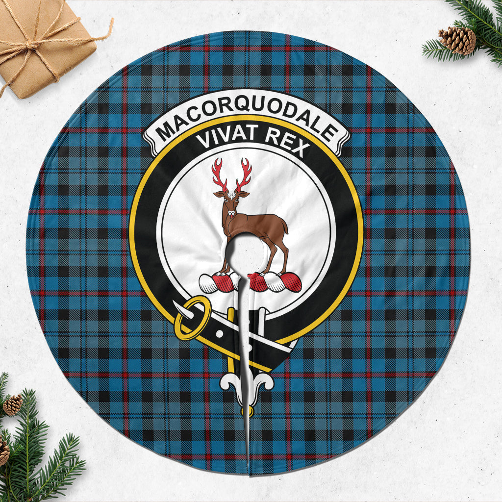 MacCorquodale (McCorquodale) Tartan Christmas Tree Skirt with Family Crest 47*47 inch - Tartan Vibes Clothing