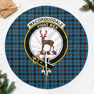 MacCorquodale (McCorquodale) Tartan Christmas Tree Skirt with Family Crest 47*47 inch - Tartan Vibes Clothing