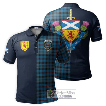 MacCorquodale (McCorquodale) Tartan Polo Shirt Alba with Scottish Lion Royal Arm Half Style Kid - Tartan Vibes Clothing