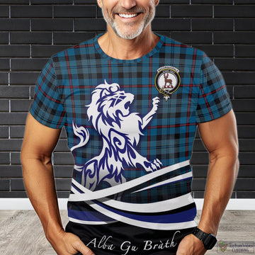 MacCorquodale Tartan T-Shirt with Alba Gu Brath Regal Lion Emblem