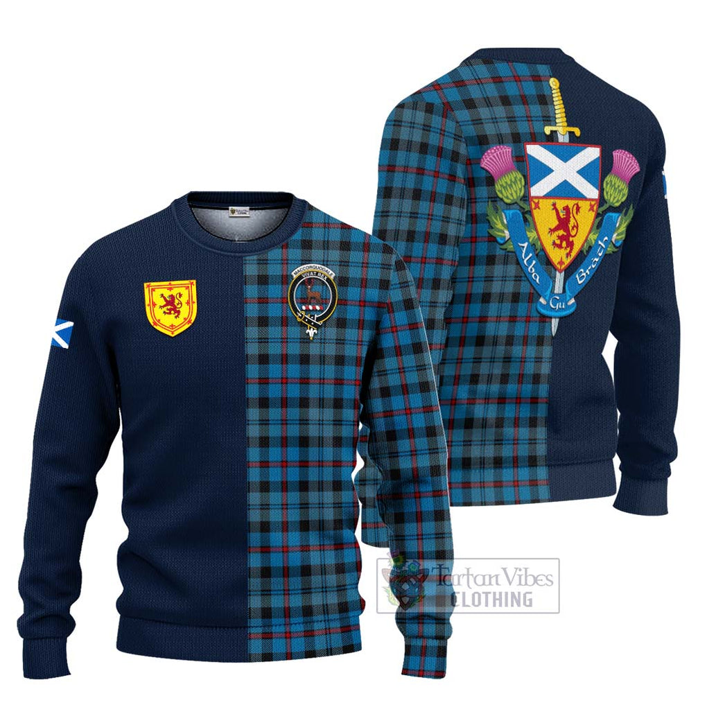 MacCorquodale (McCorquodale) Tartan Ugly Sweater Alba with Scottish Lion Royal Arm Half Style Unisex - Tartan Vibes Clothing
