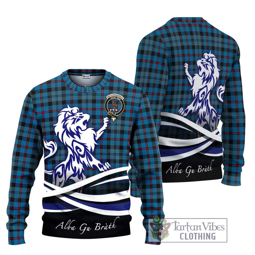 MacCorquodale (McCorquodale) Tartan Ugly Sweater with Alba Gu Brath Regal Lion Emblem Unisex - Tartan Vibes Clothing