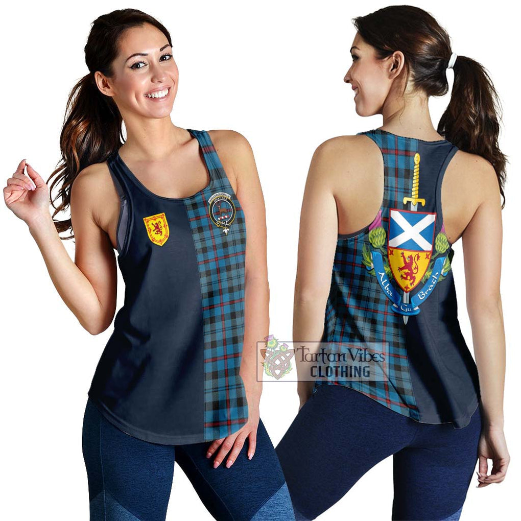 MacCorquodale (McCorquodale) Tartan Women's Racerback Tanks Alba with Scottish Lion Royal Arm Half Style 4XL - Tartan Vibes Clothing
