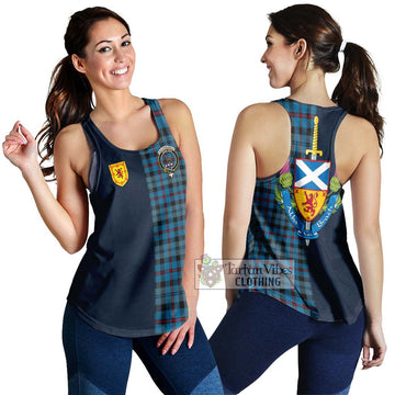 MacCorquodale (McCorquodale) Tartan Women's Racerback Tanks Alba with Scottish Lion Royal Arm Half Style 4XL - Tartan Vibes Clothing
