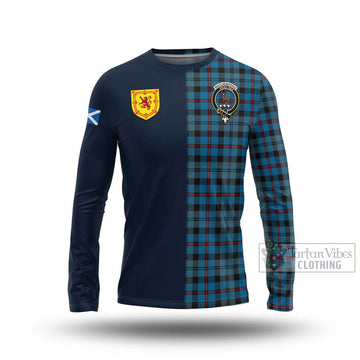 MacCorquodale (McCorquodale) Tartan Long Sleeve T-Shirt Alba with Scottish Lion Royal Arm Half Style Unisex - Tartan Vibes Clothing