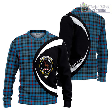MacCorquodale (McCorquodale) Tartan Ugly Sweater with Family Crest Circle Style Unisex - Tartan Vibes Clothing