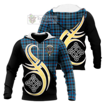 MacCorquodale (McCorquodale) Tartan Knitted Hoodie with Family Crest and Celtic Symbol Style Unisex Knitted Pullover Hoodie - Tartan Vibes Clothing
