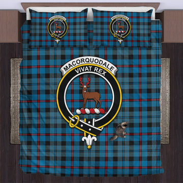 MacCorquodale Tartan Bedding Set with Family Crest