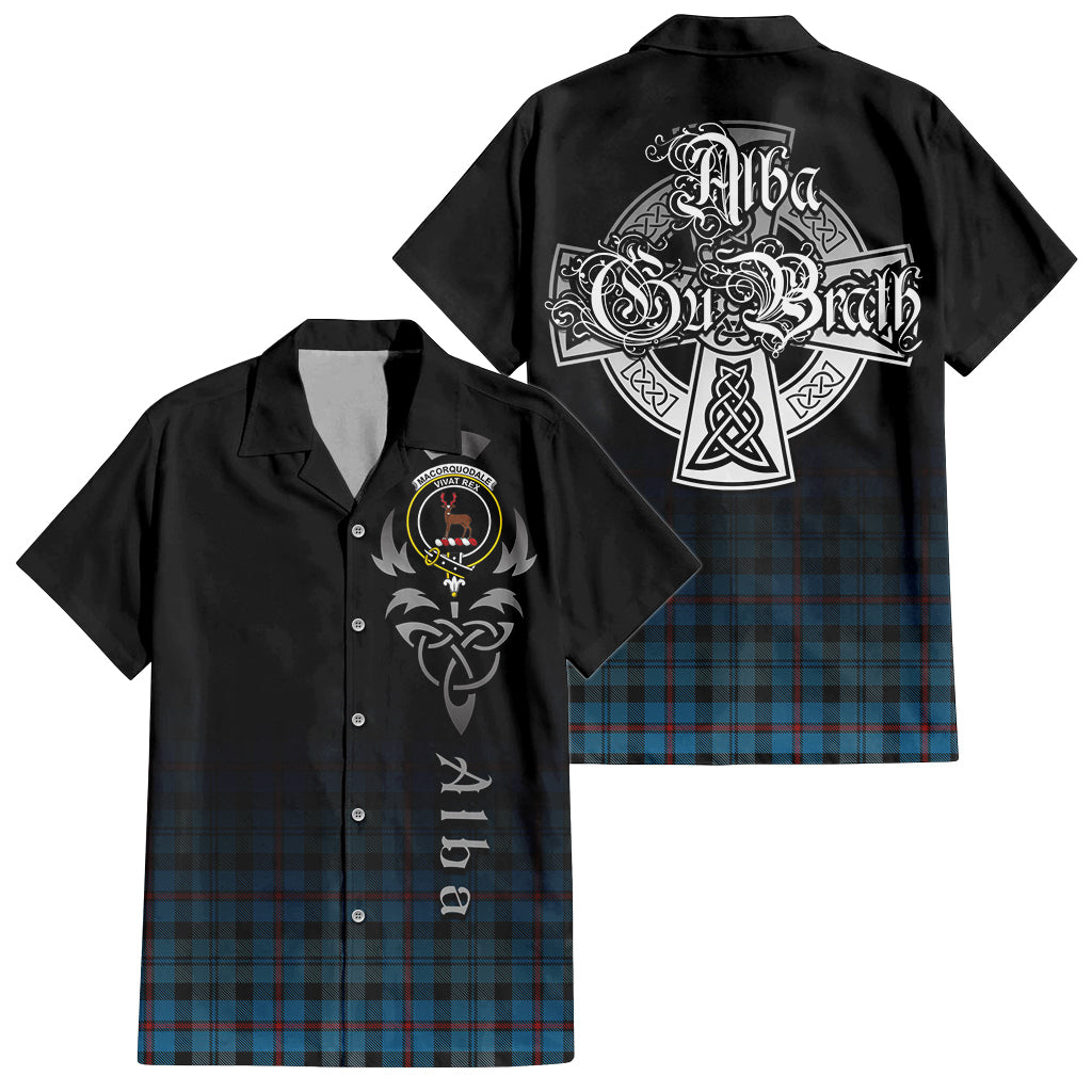 MacCorquodale (McCorquodale) Tartan Hawaiian Shirt Shirt Featuring Alba Gu Brath Family Crest Celtic Inspired Kid - Tartan Vibes Clothing
