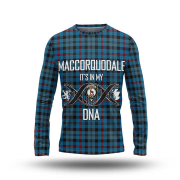 MacCorquodale (McCorquodale) Tartan Long Sleeve T-Shirt with Family Crest DNA In Me Style Unisex - Tartan Vibes Clothing