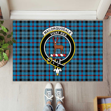 MacCorquodale (McCorquodale) Tartan Rubber Doormat with Family Crest L 60*90cm - Tartan Vibes Clothing